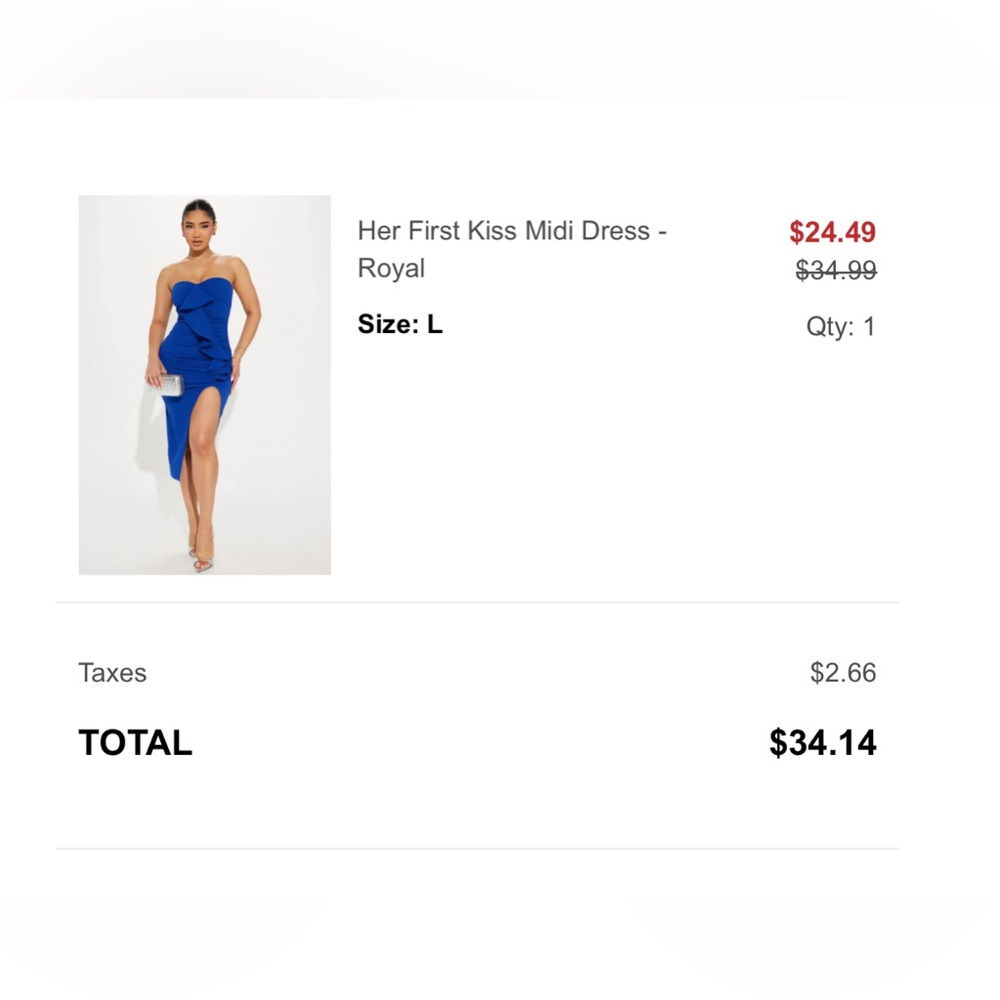 Fashionova Blue dress - Picture 2 of 3